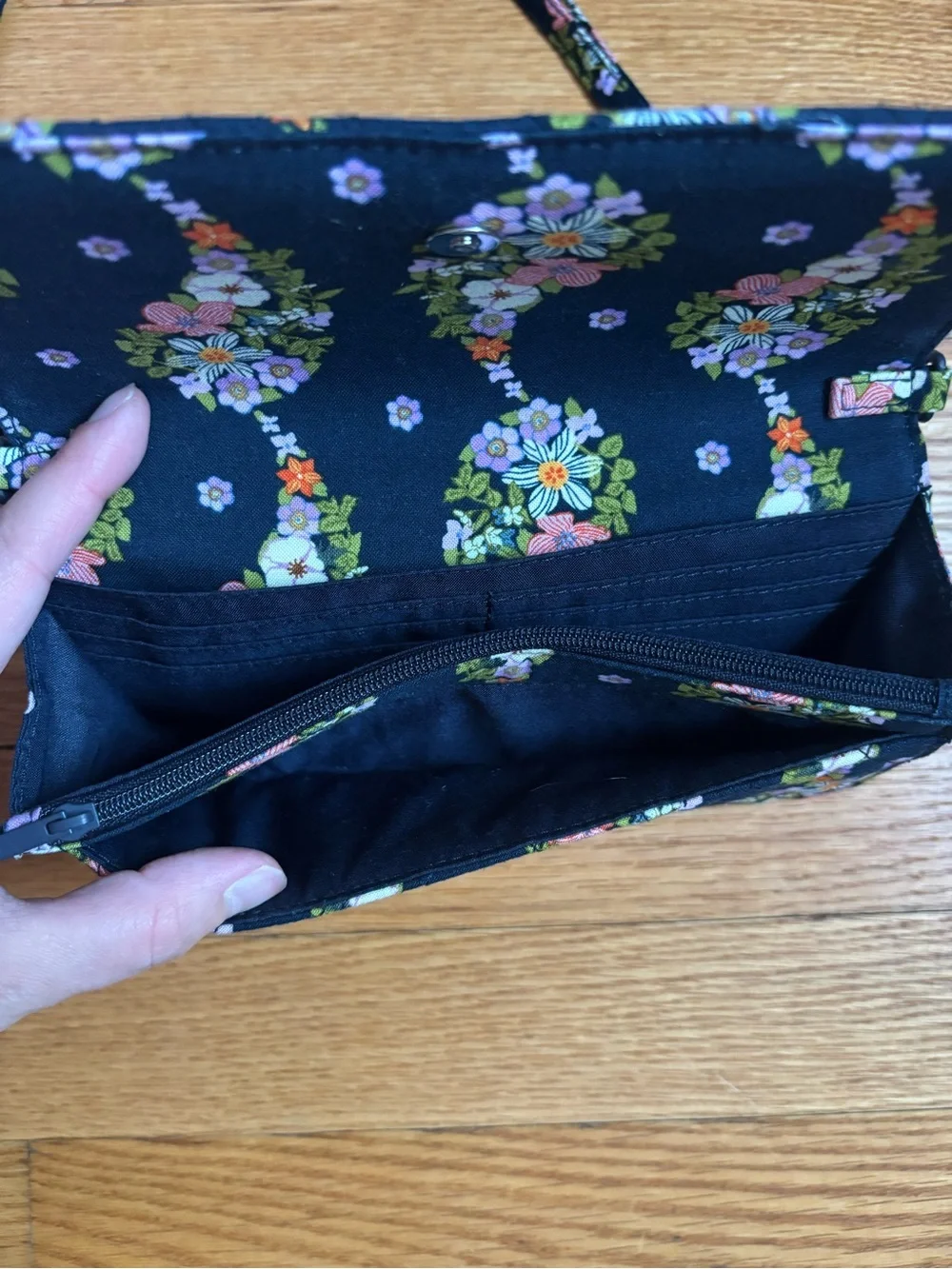 Vera Bradley Navy Quilted Floral Crossbody